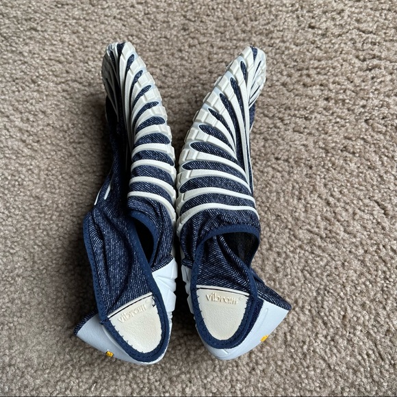 Vibram Unisex Furoshiki Walking Yoga Fitness Shoe Jeans Sz M In White, Jean - Picture 8 of 13